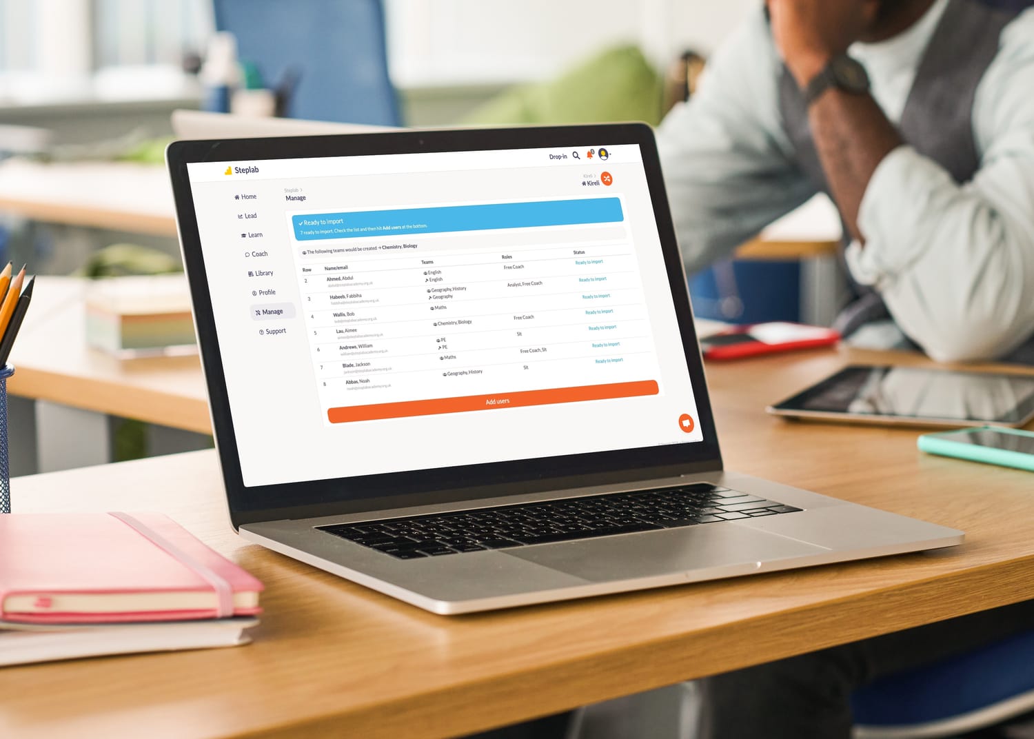 Add and manage users on Steplab